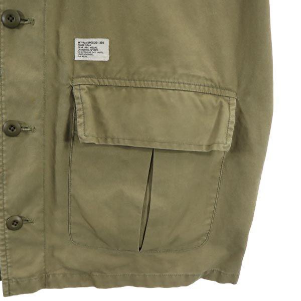 WTAPS Jungle Fatigue Long Sleeve Military Shirt Khaki Green Men's Used