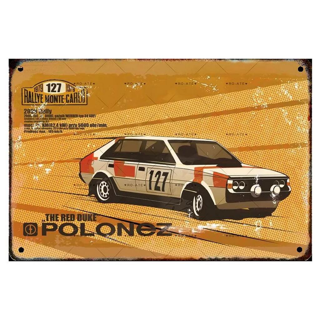Plaque Metal Tin Signs Classic Cars Wall Decoration Vintage Art Posters Iron Painting for Man Cave Home Cafe Game Room Club Bar