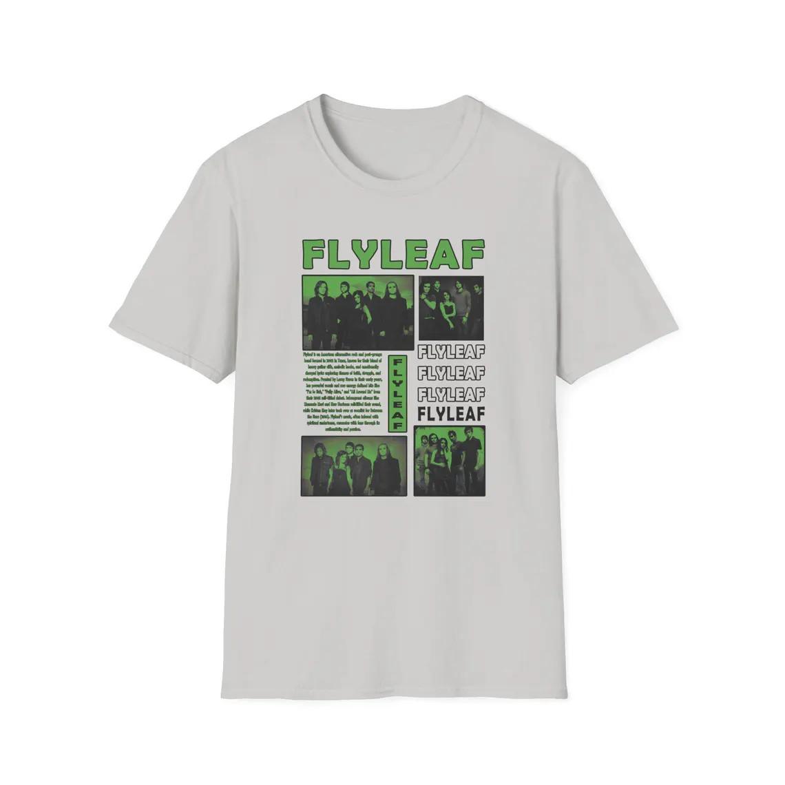 Flyleaf Band Album Light Grey Cotton T Shirt Full Size S-5XL S