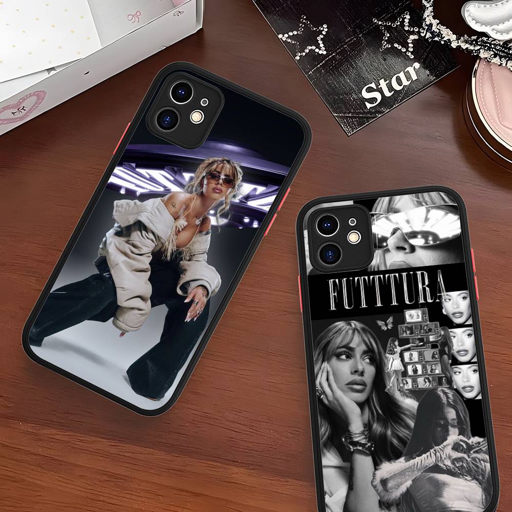 Singer T-TINI M-Martina Stoessel Phone Case For IPhone 16 15 14 13 12 11 Pro Max Plus X XS MAX Black Matte Phone Fundas