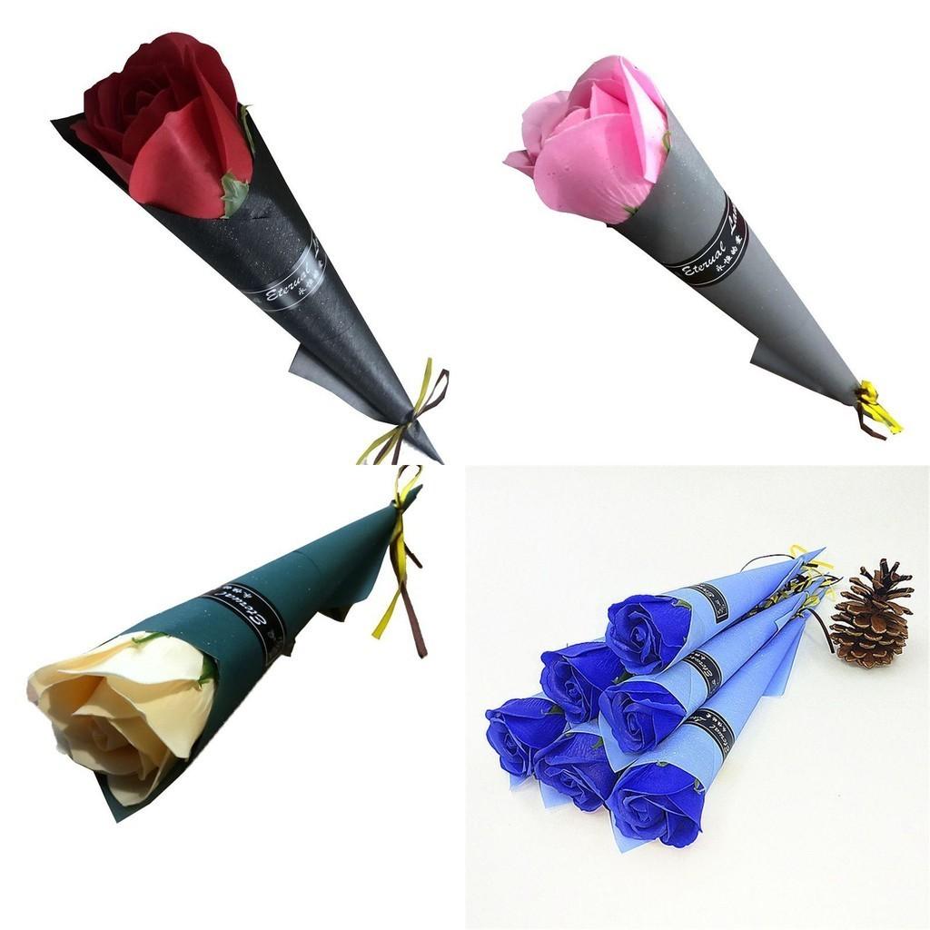 Bucurând de un aspect elegant, Trandafirul de Săpun Floare Eternă Buchet Singur Perfect Pentru Cadouri de Ziua de Naștere și de Ziua Îndrăgostiților