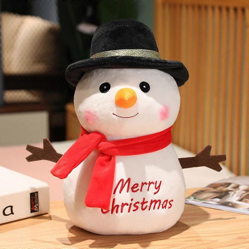 25cm 3d Cartoon Christmas Snowman Doll Decorations Christmas Gifts Plush Toy