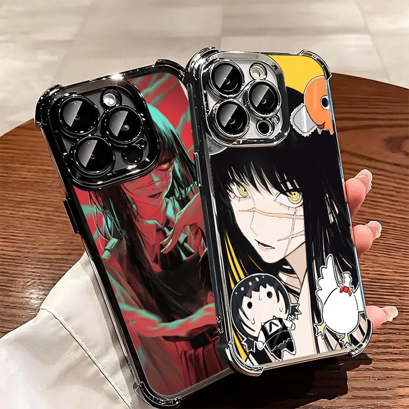 Anime Character Yoru War CSM Soft Phone Case For iPhone 15 16 17 Air 14 Pro Max 16E Plus 13 12 Mini Plating Anti-Fall Fundas