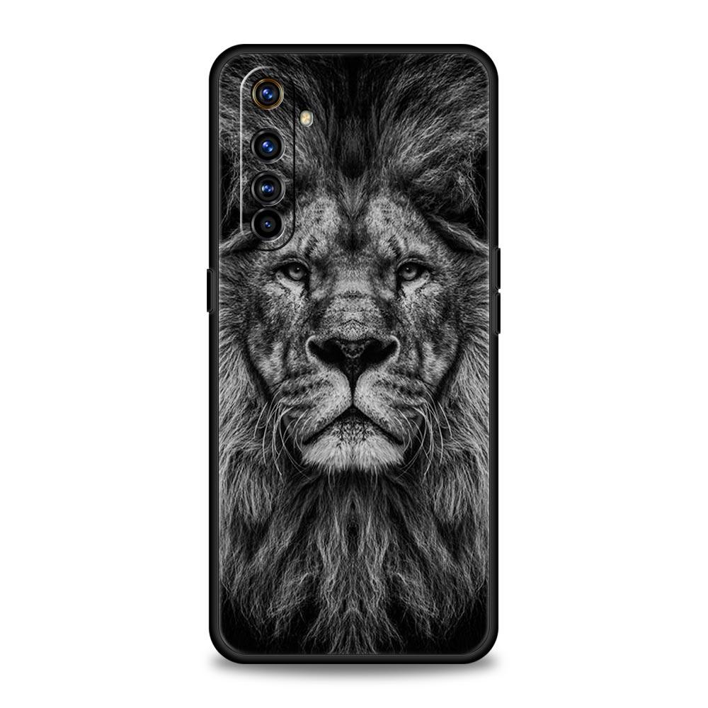

Чохол для телефону Lion Wild Animals для Realme 12 11 10 9 8 5G 7 6 GT5 GT3 GT2 Pro Plus C21 C25 C35 для Realme GT Neo 2 3 3T 5 Cover Realme 6