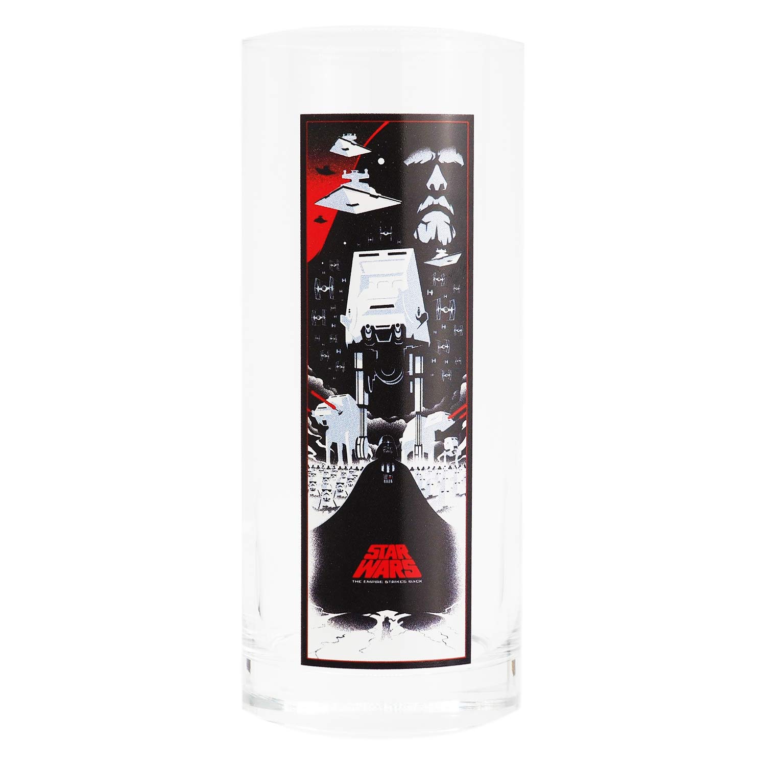 

Sun Art Long The Empire Strikes Tumbler, Clear, 390ml, Star Wars Glass, Back, san3272-1