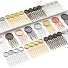 5/10pcs Metal Teeth Hair Comb Clips Iron Hairpin Blank Tray Base Round Cabochon Cameo For Jewelry Making Hairpins Hair Supplies