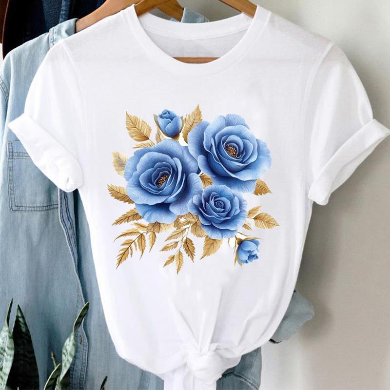 (Asian Size)  Short Sleeve T Shirt trend butterfly lovely cute Women Tee Top Clothing Casual Fashion Print Lady Female Graphic T-shirts