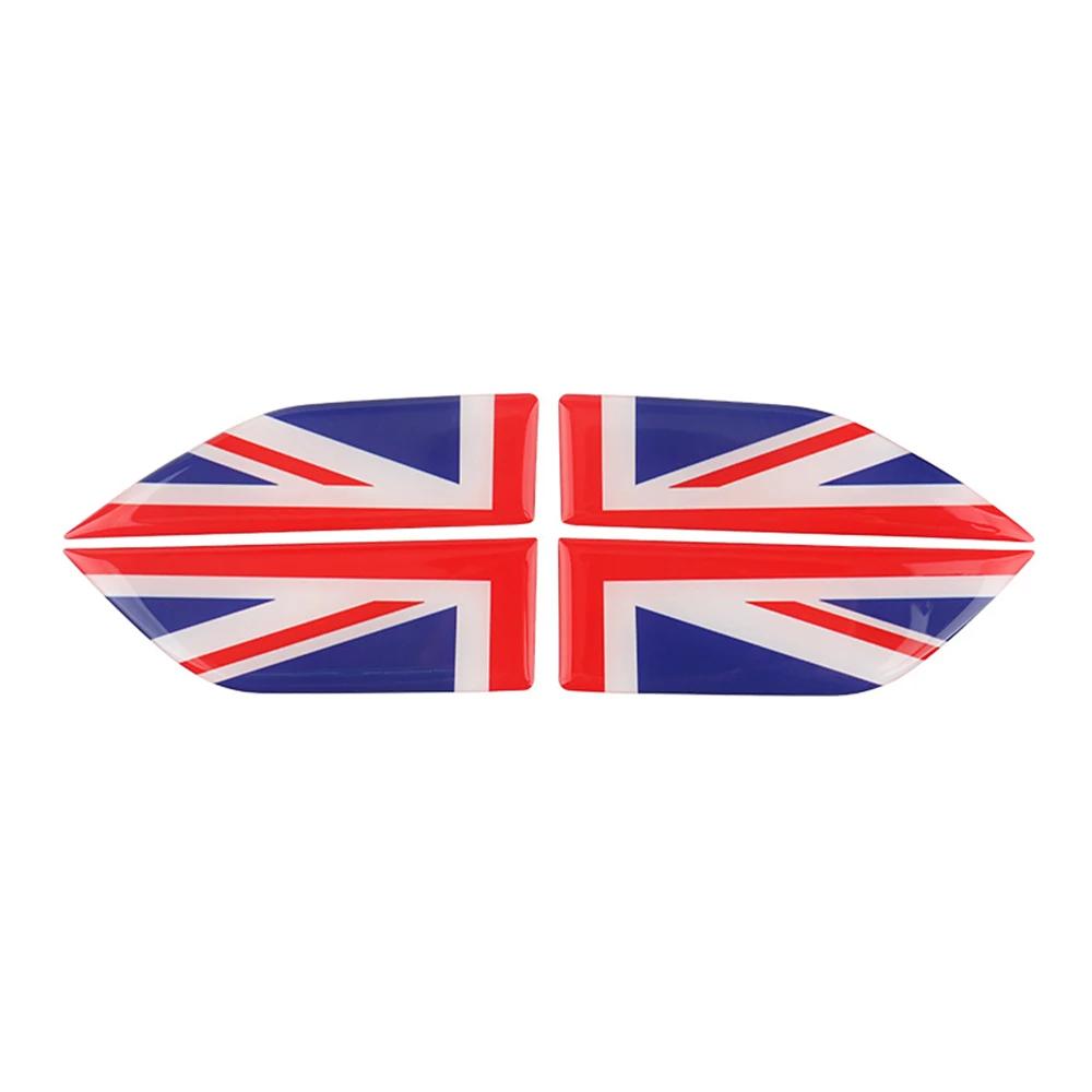 4Pcs/Set Union Jack Crystal Epoxy Side Fender Sticker Decals Decoration Car Styling For MINI Cooper F60 Countryman Accessories