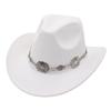 Panama Vintage Trend Jazzhatt Silver Fyrkantig Metallkedja Säsongsmässig Herrcylinderhatt