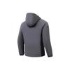 Li Ning Fitness Series Spliced Logo Print Hooded Fleece Long Sleeve Windbreaker Men Outerwear Thunder-Gray AFDR515-3