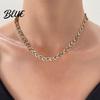 Necklace Bracelet Combo 2Pcs/Set Women Jewelry Set Leaves Shape Rhinestone