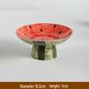Hand-Painted Watermelon Design Large Ceramic Noodle Bowl with Underglaze Snails Pattern - Fresh, Deep & Stylish.