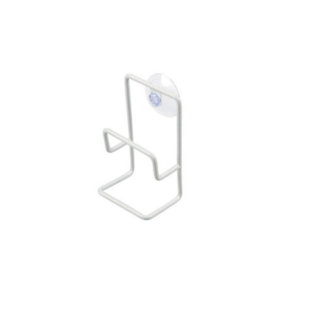 1pcs Multifunctional Double-Layer Iron Sink Sponge Drain Rack, Miscellaneous Storage Rack, Simple Suction Cup Storage Drying Rack.