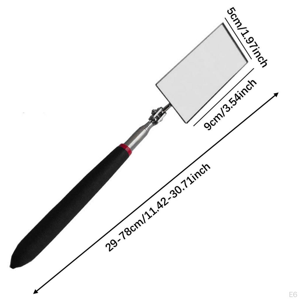 Degree Rotating Telescopic Inspection Mirror for Vehicles, Portable Extendable Flexible Stainless