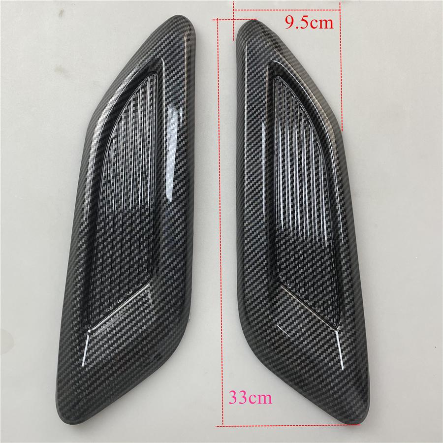 Pair x Side Glossy Carbon Fiber Color Air Flow Vent Covers For Universal For all car