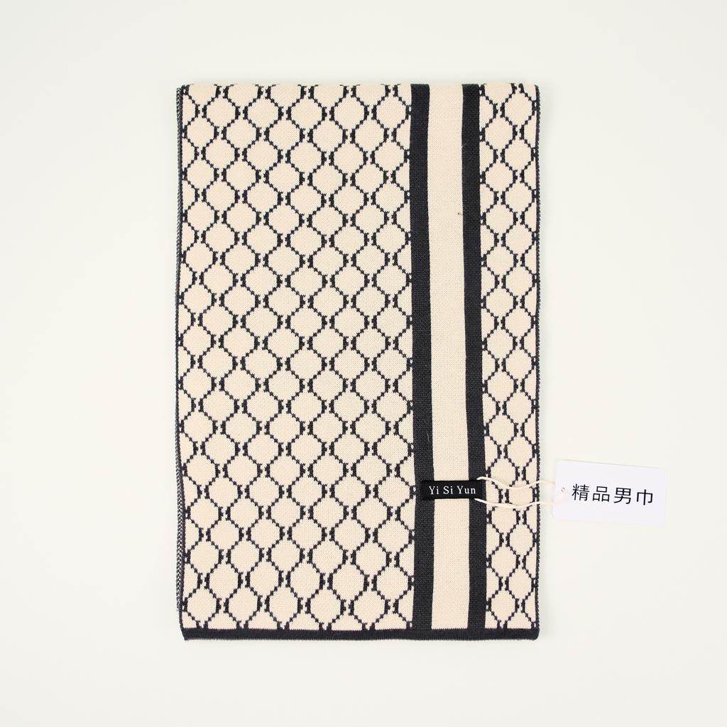 Men's Classic Winter Scarf Cashmere Feel Winter Scarves Long Formal Soft Scarf for Men Casual Scarves Luxuriously Plaid Scarf