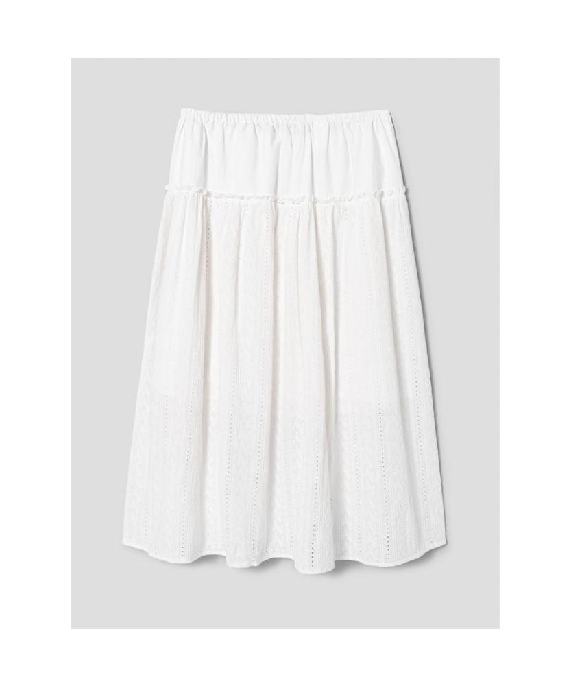8SECONDS Eyelet Long Skirt White