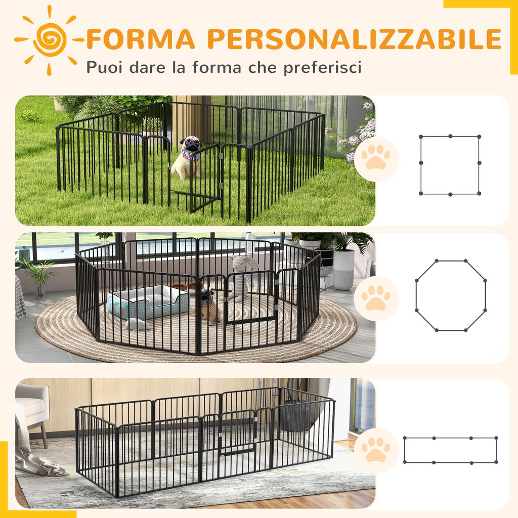 60cm 8 Panels Heavy Duty Dog Pen, Pet Playpen for Indoors, Outdoors, Small Dogs