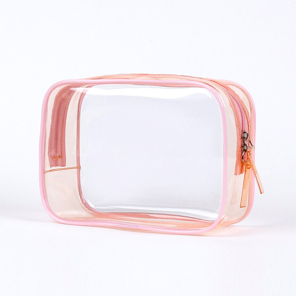 Geantă de depozitare pentru călătorie, pungi cosmetice din PVC impermeabile, huse transparente, capacitate mare, fermoar din plastic, geantă de spălare portabilă, pungă de machiaj