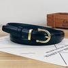 Thin Womens Vintage Waistband For Jeans With Slim Width And Classic Buckle Pin