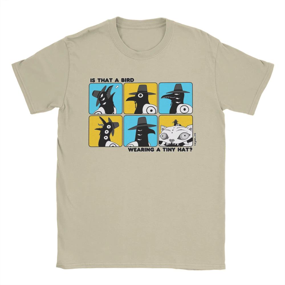 Is That A Bird Wearing A Tiny Hat Kpop Demon Hunters Cotton T Shirt Men's Summer Women T-Shirt O Neck Hippie Shirt Oversize Tops
