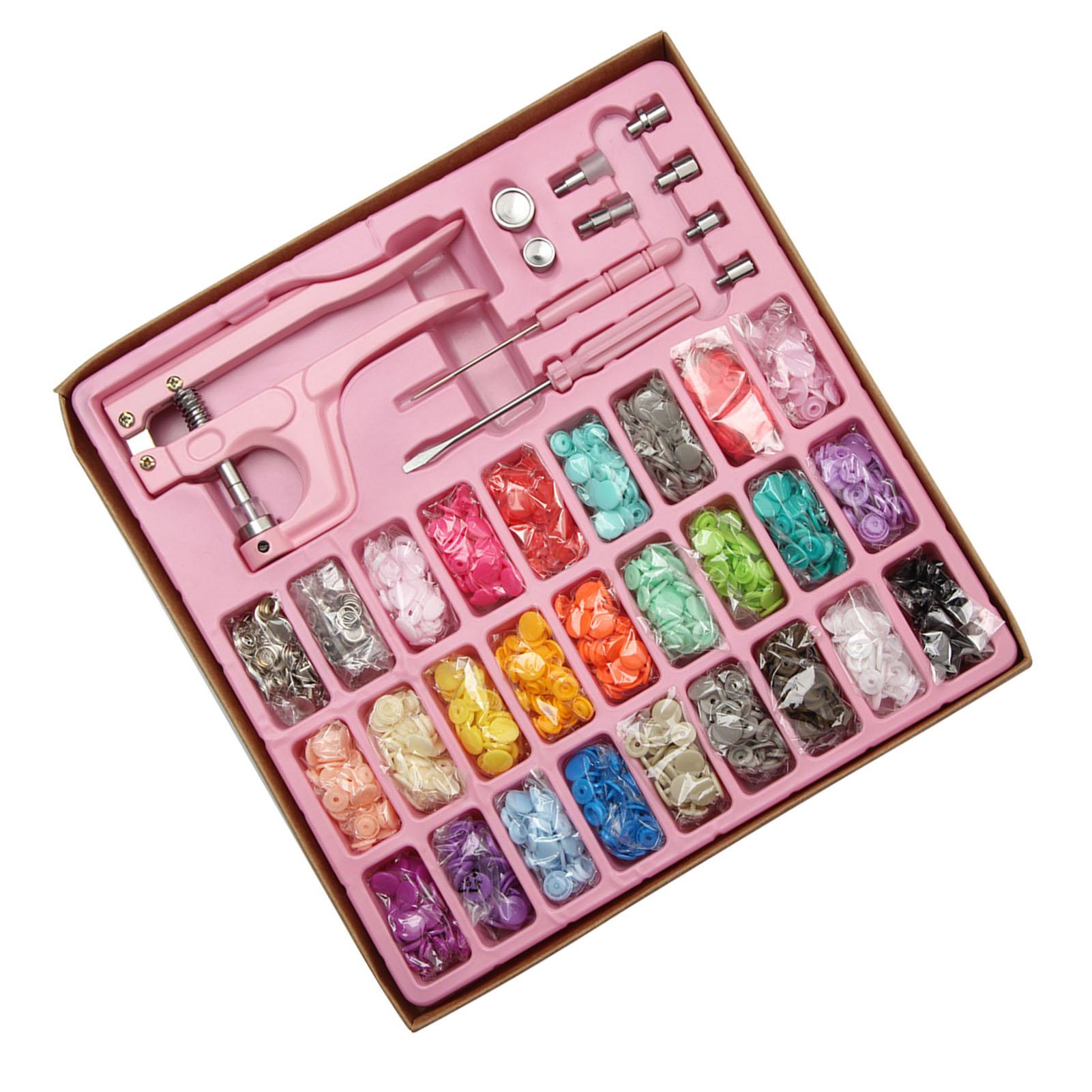 

Набор кнопок-заклепок Металл Смола Простота в использовании Яркий Насыщенный Цвет Смола Набор кнопок для шитья одежды розовый