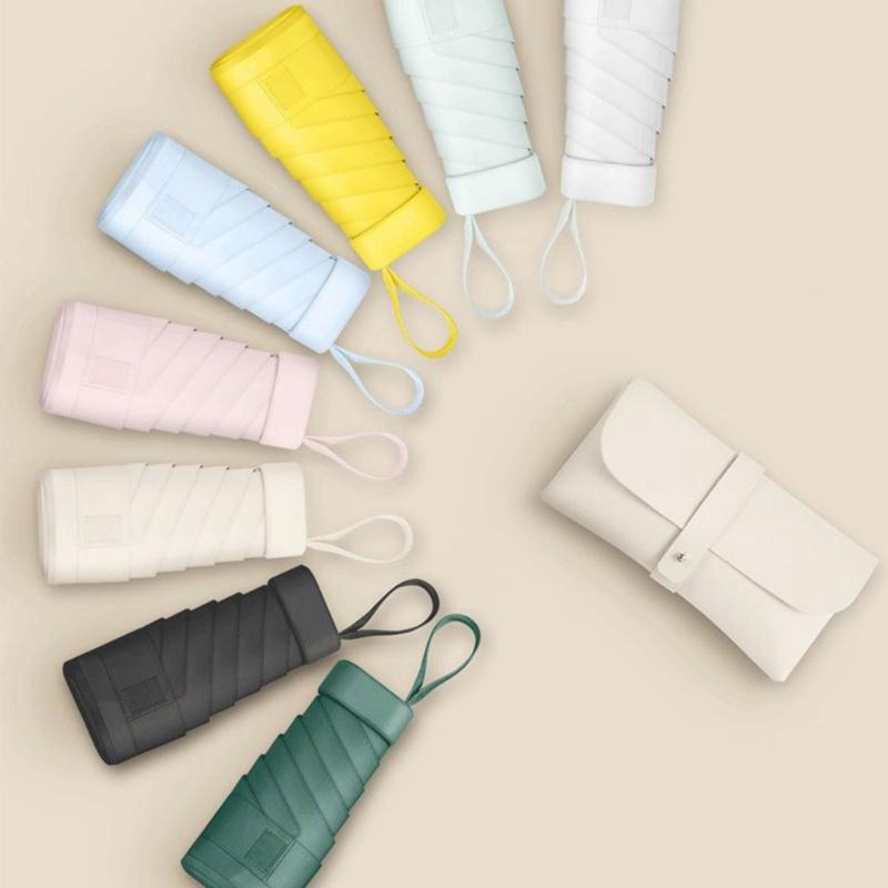 Pocket Umbrella Durability Iron Fiber Constructions UV Sun Umbrella Rain Umbrellas for Outdoor Activities and Commuting