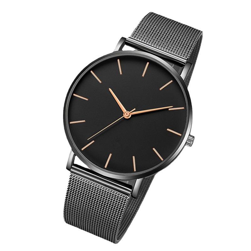 Men's Casual Large Dial Mesh Band Quartz Watch