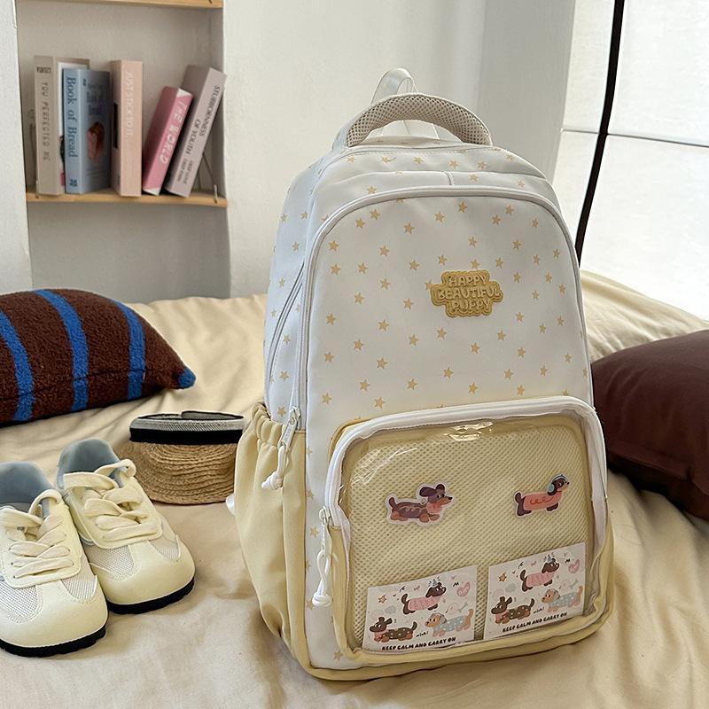 Japanese Ba Chi Pain Bag ins Wind Cute Large Capacity Backpack Female Student School Bag Second Dimensional Transparent Backpack Tide