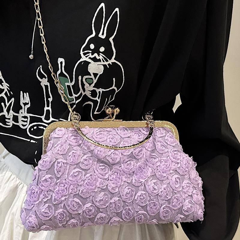 Niche High-value Bag 2025 New Women's Flower Handbag Fashionable and Simple Shoulder Bag Women's Messenger Bag Women's