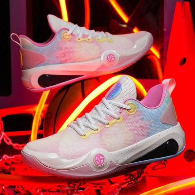 Basketball Shoes for Men and Women, Low-Top Summer Mesh, Breathable, Non-Slip, Wear-Resistant, Shock-Absorbing, Lightweight, Soft-Soled Student Sports