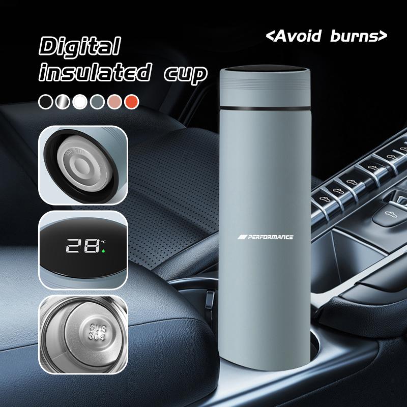 Car Smart Thermos Bottle With Temperature Display Coffee Cup For BMW Performance X1 X3 X5 E39 E46 E90 F20 E60 F30 M3 M5