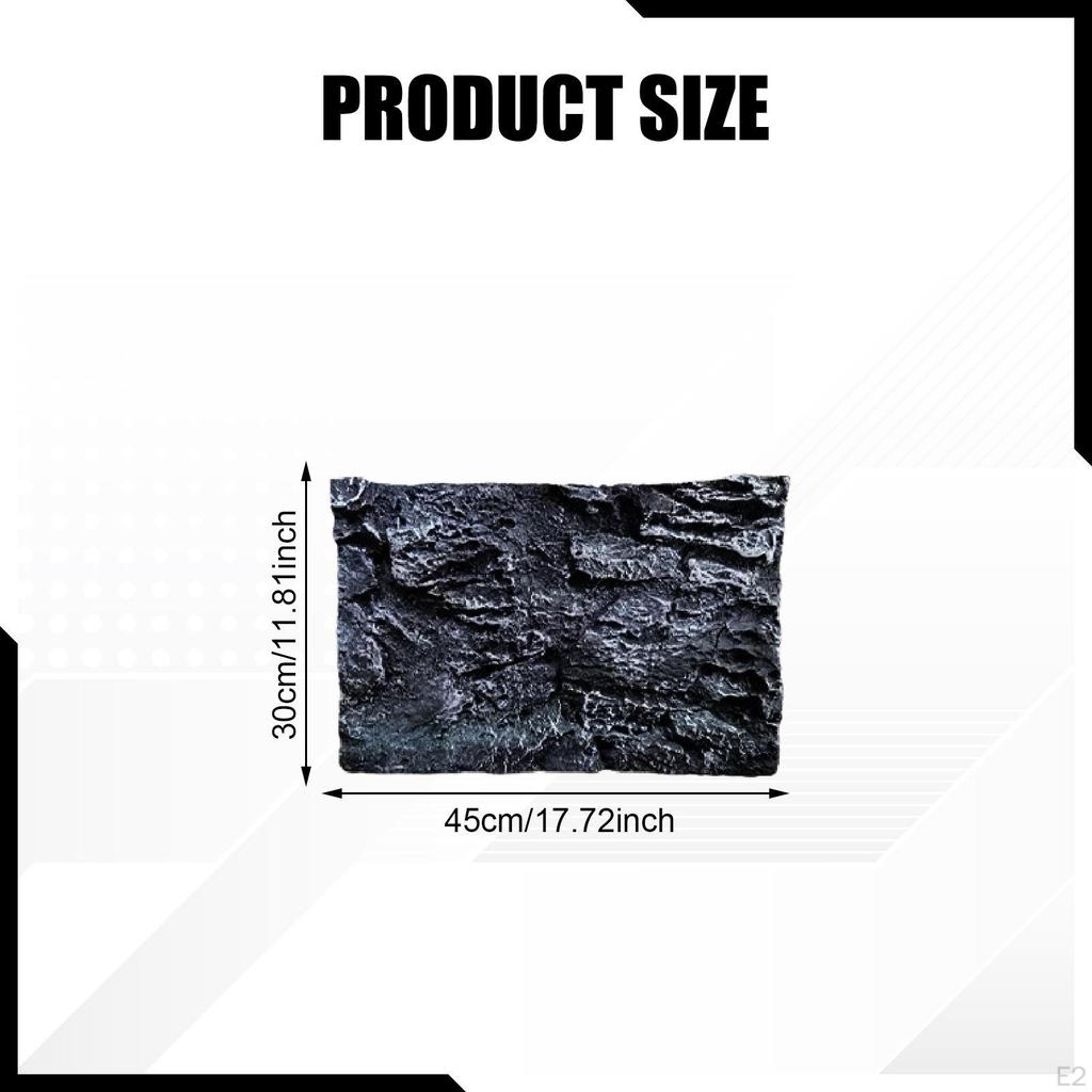 3D Rock Aquarium Background Terrarium Backdrop Easy to Install Replacement Simulation for