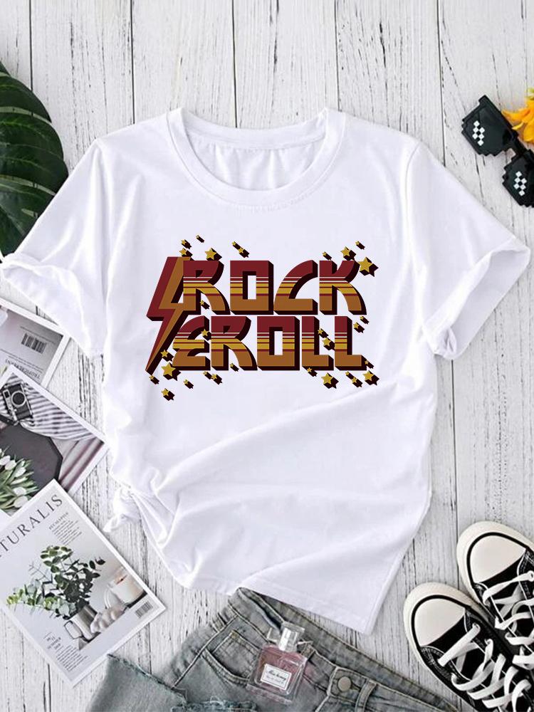 Fashion Printing Cute T-Shirts Women Cartoon Summer Clothing Short Sleeve Tshirts Clothes Graphic Sexy Print Tee T-Shirt Clothes