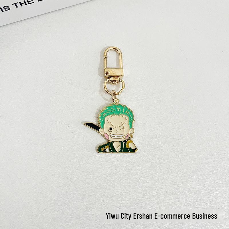 One Piece Luffy & Chopper Keychain Pendant - Personalized Cartoon Backpack Accessory