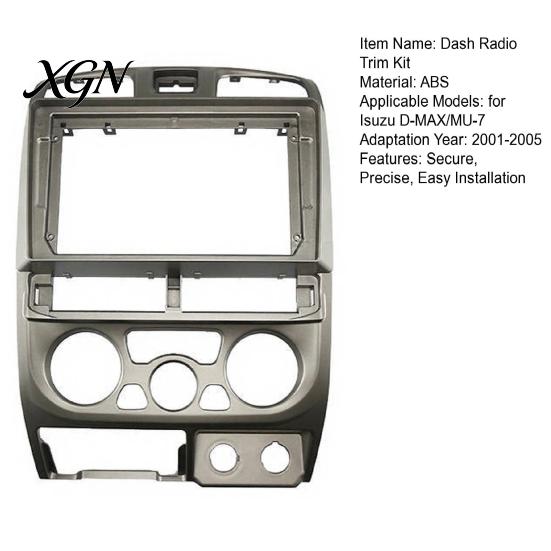 Automotive Dashboard Refit Bezel Dash Radio Trim Kit voor Isuzu D-Max MU-7 2001-2005, Auto Centrale Montage Frame Console Navigatiescherm Paneel