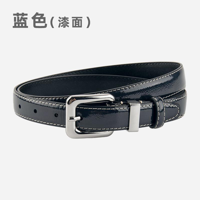 Leather Belt Women'S First Layer Of Cowhide With Suit Dress Girls Waist Thin Belt