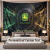 Custom Name Text Tapestry John Deere Personalized Polyester Wall Tapestry For Bedroom And Room