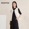 EICHITOO Women's Round Neck PU Leather Vest