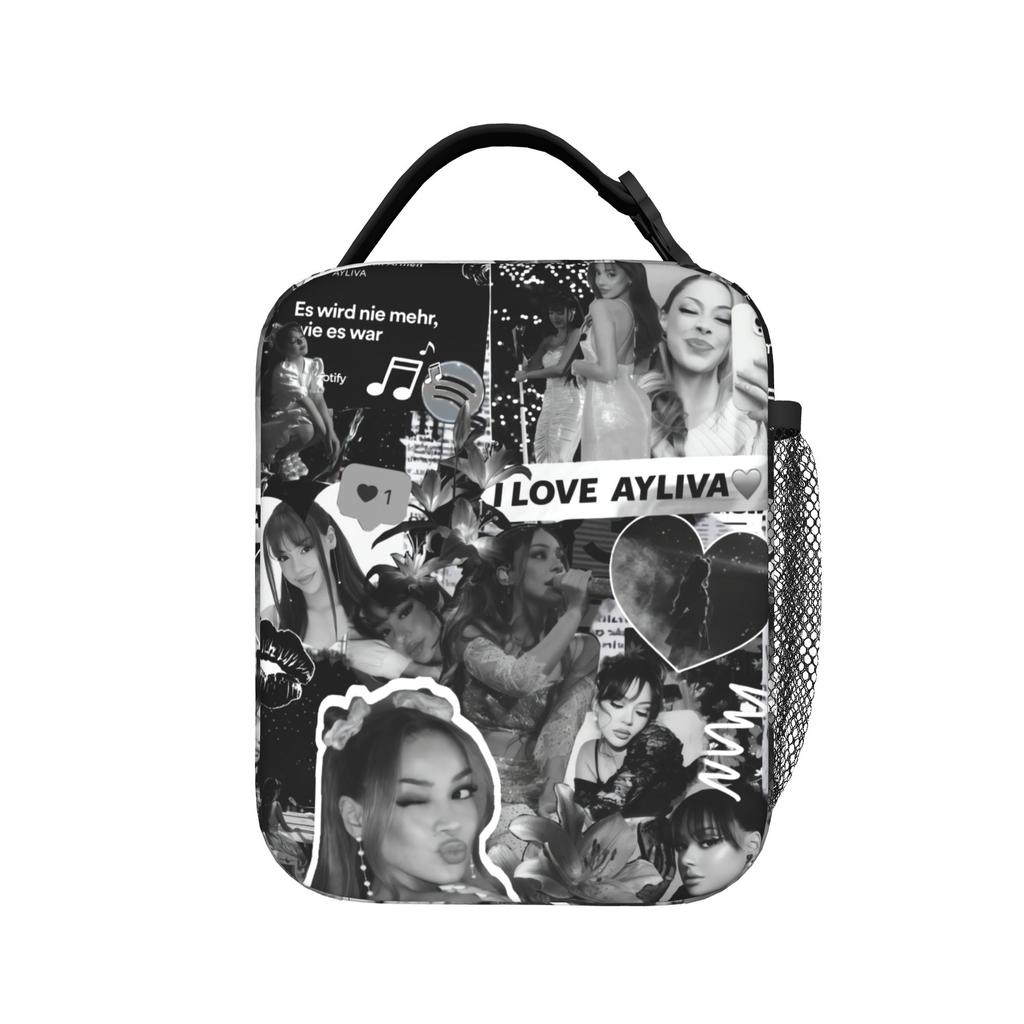 Ayliva Singer Tour 2025 Lunch Bag Retro Lunch Box Office Portable Insulated Thermal Lunch Bags For Women Oxford Cooler Bag