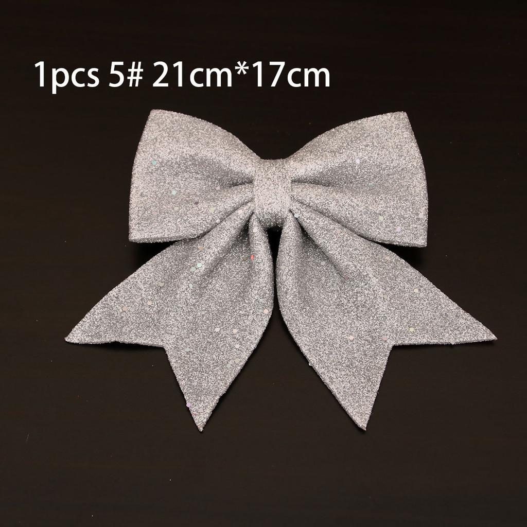 1/2Pcs Christmas Bows Hanging Decorations For Christmas Tree Diy Gold Silver Red Bowknot Pendant For Xmas Wreath New Year