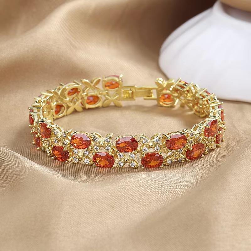 

Женский браслет с двойным цирконом