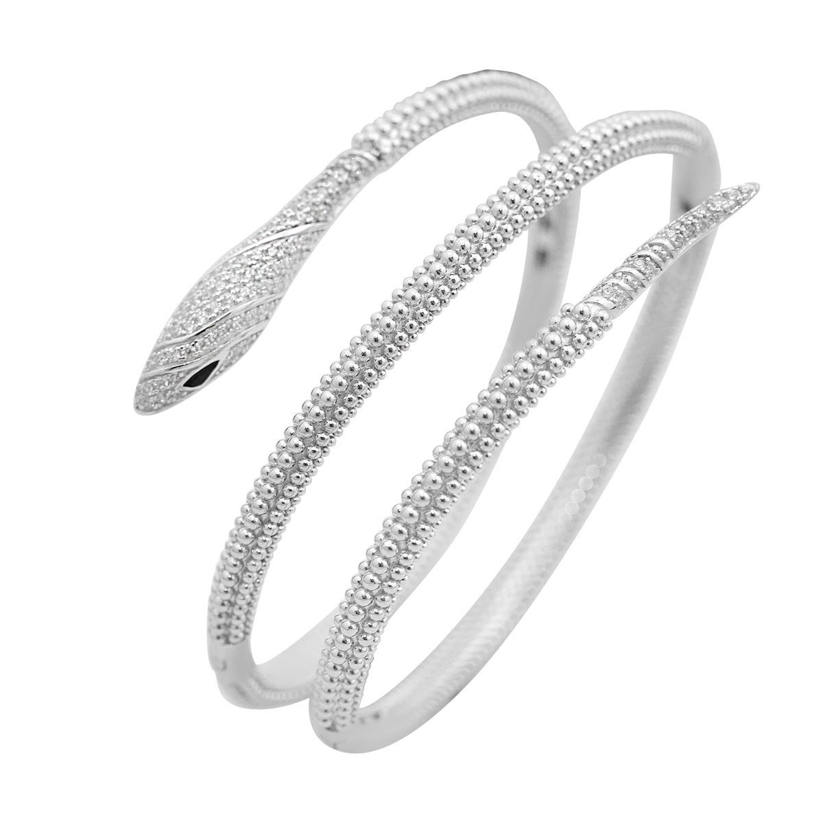 

Срібна каблучка з фіанітами, емаллю, вага виробу 40,82 гр (2175179) 18.5cm