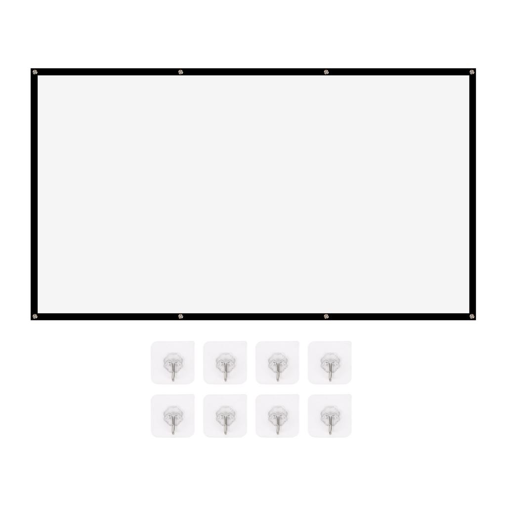 100 Inch Projector Screen Foldable Portable Soft Clear HD Projector Screen for Outdoor Indoor
