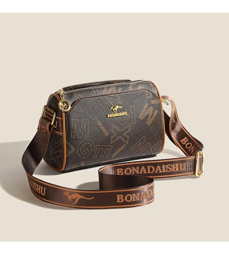 Noua preferată la modă! Geantă mică din piele moale cangur, interpretând stilul retro high-end