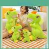Adorable Green Dinosaur Plush Toy Soft Cuddly Cartoon Dinosaur Doll For Kids Gifts