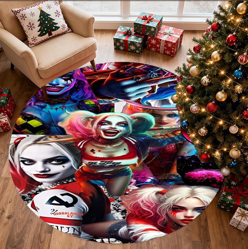 Superhero Pattern Round Rug, Indoor/Outdoor Mat, for Picnic, Gameroom, Bedroom, Office, Living Room, Home Decor Carpet, Birthday Gift