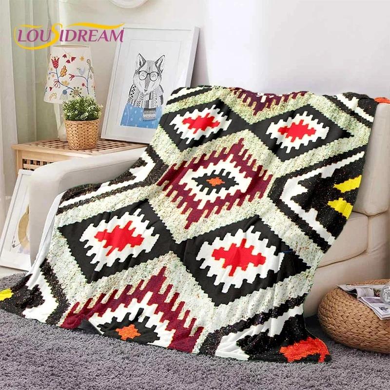 3D Neueste Nordisch Türkisch Böhmisch Keltisch Weiche Flanelldecken, Überwurfdecke Bequeme Decke für Picknick Betten Sofa Zuhause Schlafzimmer