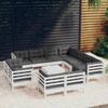 VidaXL Solid Pine Wood Garden Lounge Set 12 Pcs with Cushions Patio Furniture Outdoor Furniture Garden Furniture 3096942