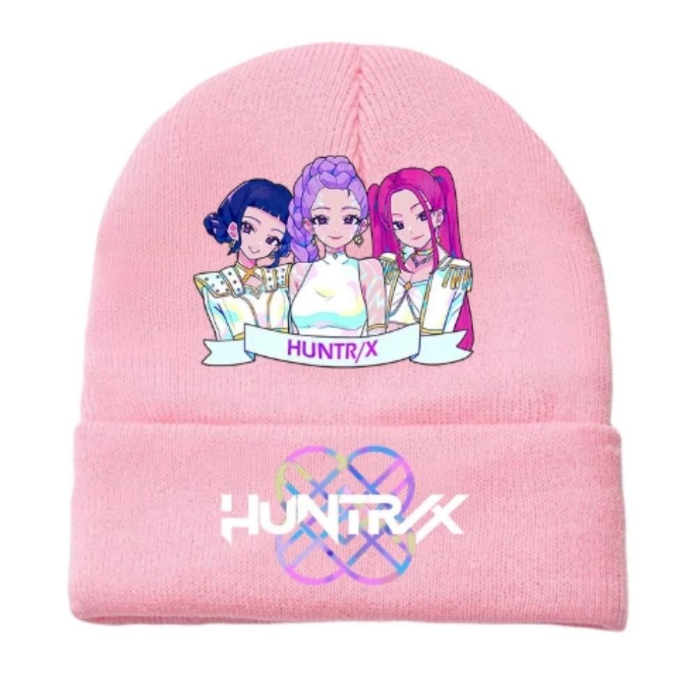 Set 2 Pezzi Cappello a Maglia e Guanti Invernali - Design Anime Kpop Demon Hunters, Carini Accessori Caldi per Ragazzi e Ragazze